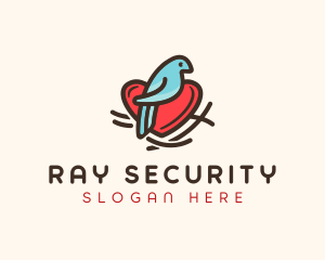 Bird Nest Heart logo design