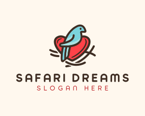 Bird Nest Heart logo design