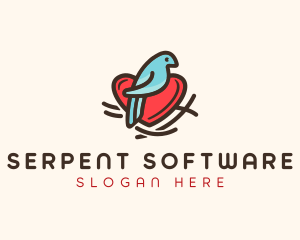 Bird Nest Heart logo design