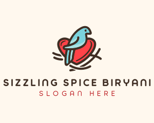 Bird Nest Heart logo design