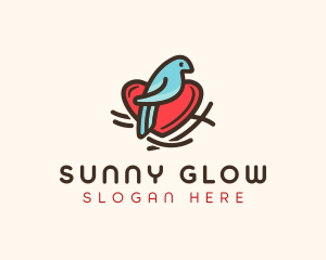 Bird Nest Heart logo design