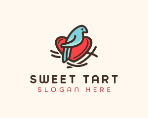 Bird Nest Heart logo design