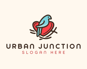 Bird Nest Heart logo design