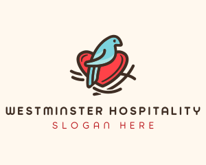 Bird Nest Heart logo design