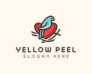 Bird Nest Heart logo design