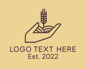 Wheat Farmer Hand  logo