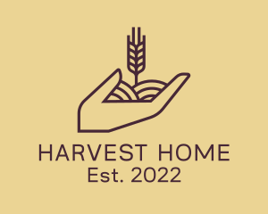 Wheat Farmer Hand  logo