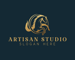 Equine Horse Stallion logo design