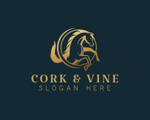 Equine Horse Stallion logo design