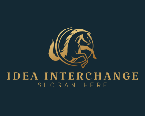 Equine Horse Stallion logo design