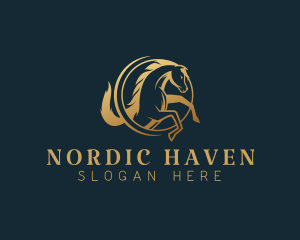 Equine Horse Stallion logo design