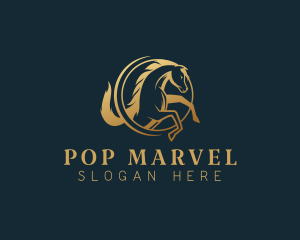 Equine Horse Stallion logo design