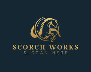 Equine Horse Stallion logo design