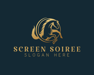 Equine Horse Stallion logo design