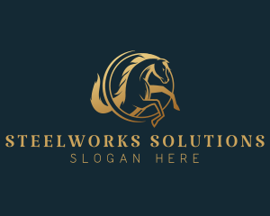 Equine Horse Stallion logo design