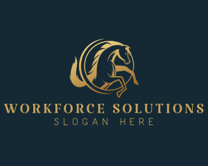 Equine Horse Stallion logo design