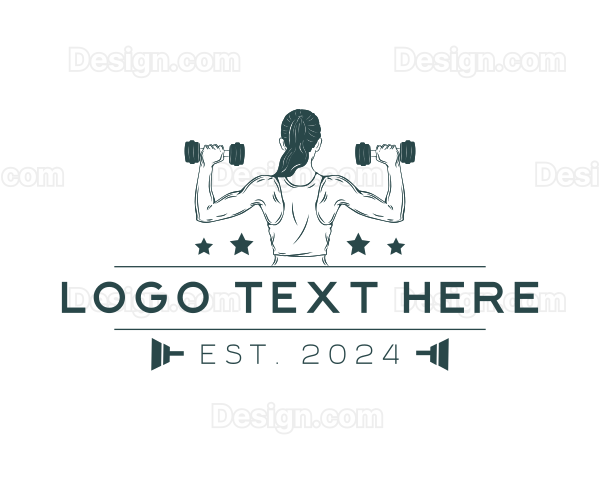 Woman Weights Fitness Logo