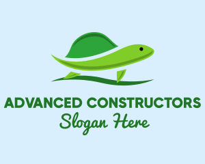 Green Baby Turtle logo design