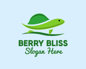 Green Baby Turtle logo design