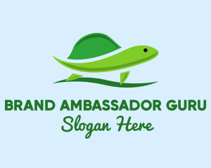 Green Baby Turtle logo design