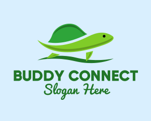 Green Baby Turtle logo design