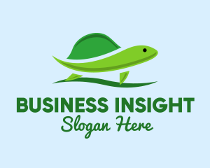 Green Baby Turtle logo design