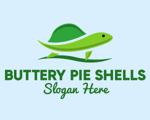 Green Baby Turtle logo design