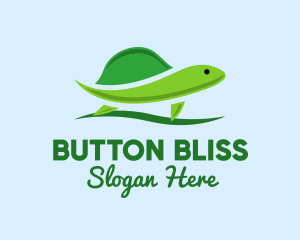 Green Baby Turtle logo design