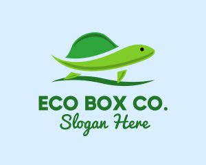 Green Baby Turtle logo design