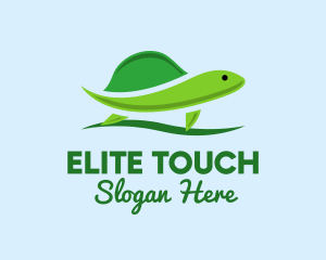 Green Baby Turtle logo design