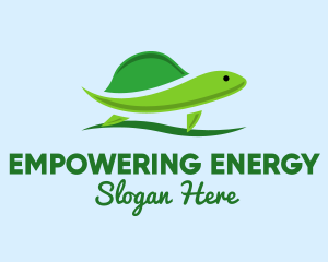 Green Baby Turtle logo design