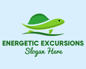 Green Baby Turtle logo design