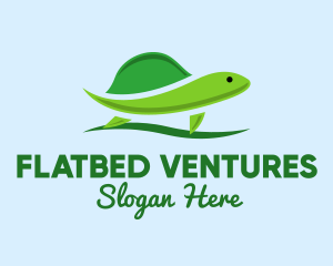 Green Baby Turtle logo design