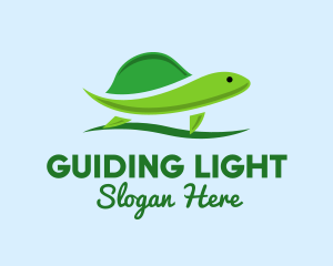 Green Baby Turtle logo design