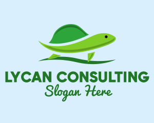 Green Baby Turtle logo design