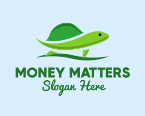 Green Baby Turtle logo design