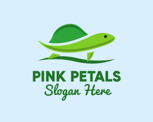 Green Baby Turtle logo design