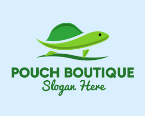 Green Baby Turtle logo design