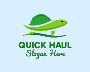 Green Baby Turtle logo design