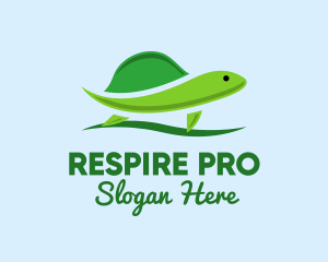 Green Baby Turtle logo design