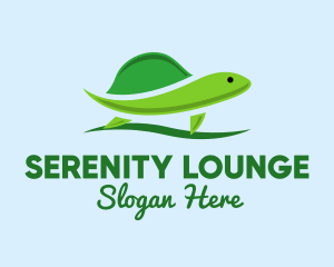 Green Baby Turtle logo design