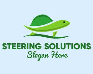 Green Baby Turtle logo design