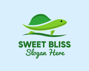 Green Baby Turtle logo design