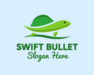 Green Baby Turtle logo design