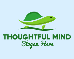 Green Baby Turtle logo design