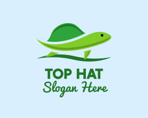 Green Baby Turtle logo design