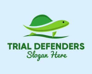 Green Baby Turtle logo design