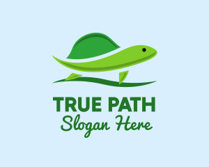 Green Baby Turtle logo design