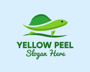 Green Baby Turtle logo design