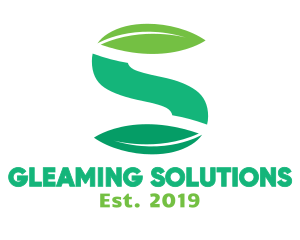 Shiny S Leaf logo design